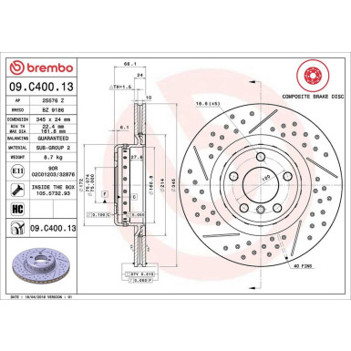 Brembo | Bremsscheibe | 09.C400.13