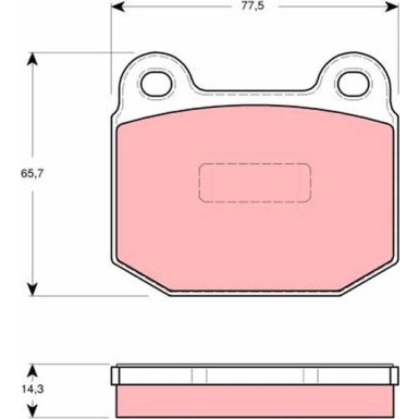 GDB1493 Bremsbelagsatz, Scheibenbremse GDB1493 Bremsbelagsatz, Scheibenbremse