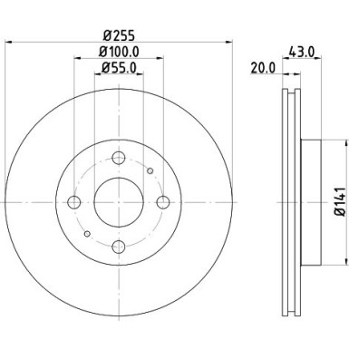 Hella | Bremsscheibe | 8DD 355 108-881