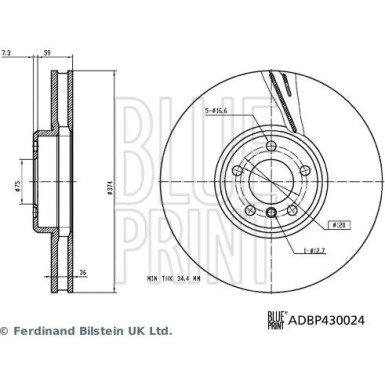 Blue Print | Bremsscheibe | ADBP430024