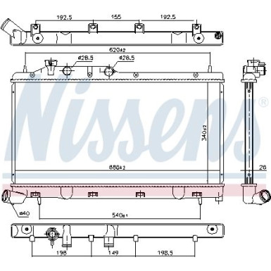 Nissens | Kühler, Motorkühlung | 67737