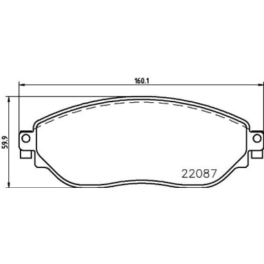 Hella | Bremsbelagsatz, Scheibenbremse | 8DB 355 021-891