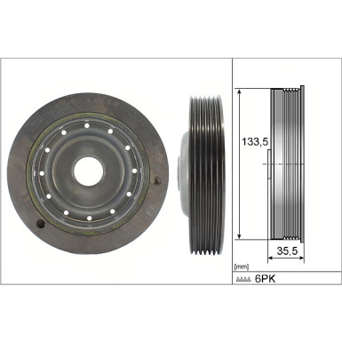 544 0091 10 Riemenscheibe, Kurbelwelle 544 0091 10 Riemenscheibe, Kurbelwelle