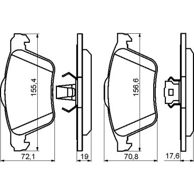 0 986 494 158 Bremsbelagsatz, Scheibenbremse