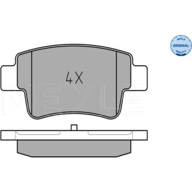 Meyle Bremsbelagsatz, Scheibenbremse MEYLE-ORIGINAL: True to OE 025 243 4917