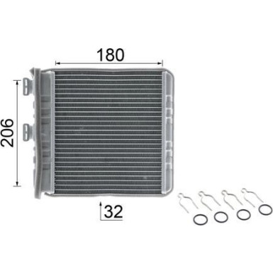 Mahle | Wärmetauscher, Innenraumheizung | AH 76 000P