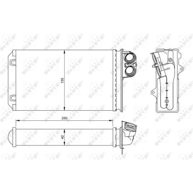 54250 Wärmetauscher, Innenraumheizung