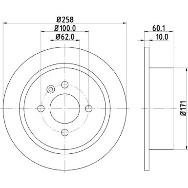 Hella | Bremsscheibe | 8DD 355 100-351