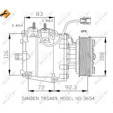 NRF Kompressor, Klimaanlage EASY FIT 32072
