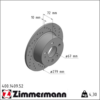 400.1409.52 Bremsscheibe SPORT Z