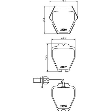 Hella | Bremsbelagsatz, Scheibenbremse | 8DB 355 009-031