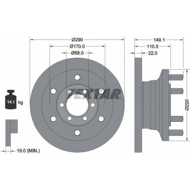 Textar Bremsscheibe 93095100