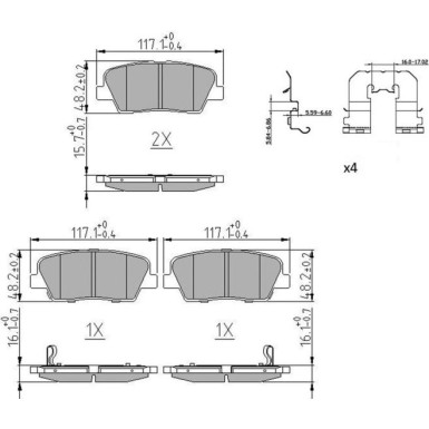 FDB5238 Bremsbelagsatz, Scheibenbremse PREMIER ECO FRICTION