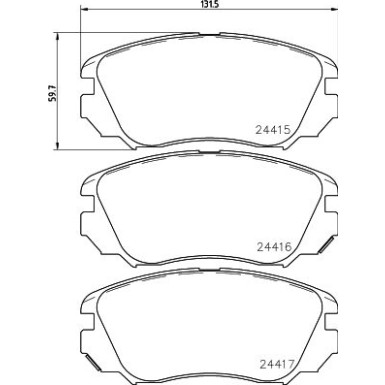 8DB 355 013-051 Bremsbelagsatz, Scheibenbremse