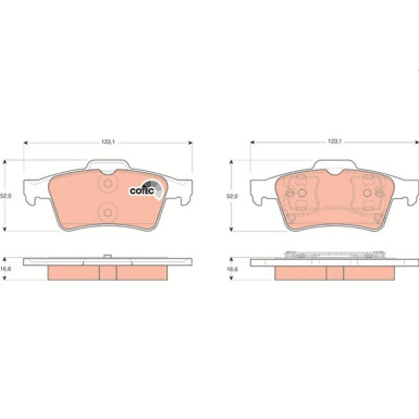 TRW Bremsbelagsatz, Scheibenbremse COTEC GDB1469