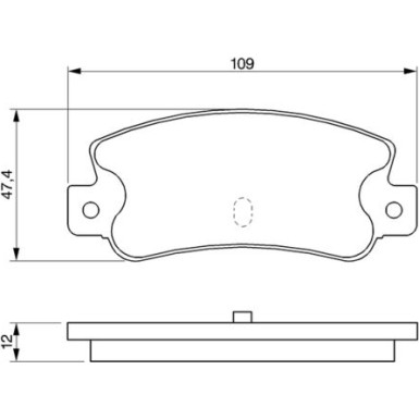 BOSCH Bremsbelagsatz, Scheibenbremse 0 986 461 770