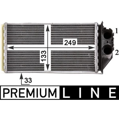 Mahle | Wärmetauscher, Innenraumheizung | AH 187 000P