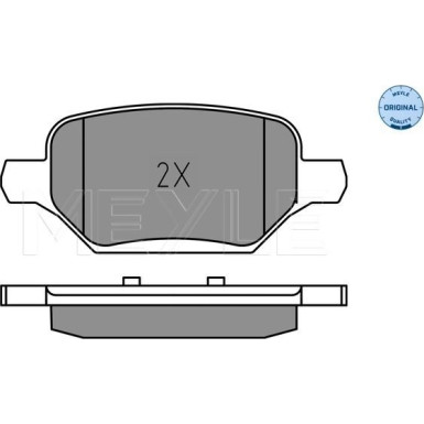 025 229 3017 Bremsbelagsatz, Scheibenbremse MEYLE-ORIGINAL: True to OE.