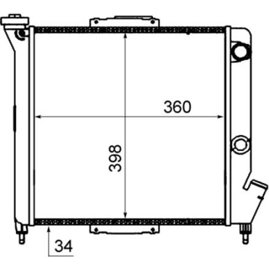 Mahle | Kühler, Motorkühlung | CR 832 000S