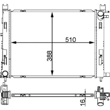 Mahle | Kühler, Motorkühlung | CR 2166 000S