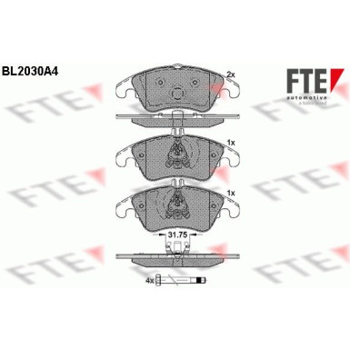 9010616 Bremsbelagsatz, Scheibenbremse