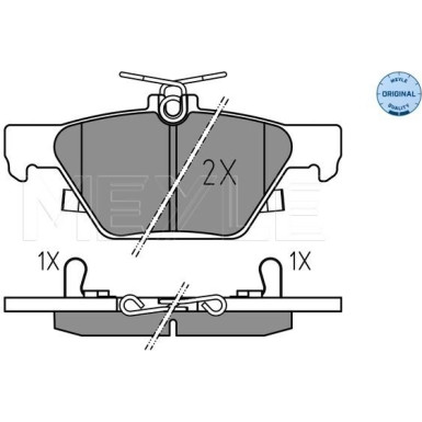 025 221 5814 Bremsbelagsatz, Scheibenbremse MEYLE-ORIGINAL: True to OE.