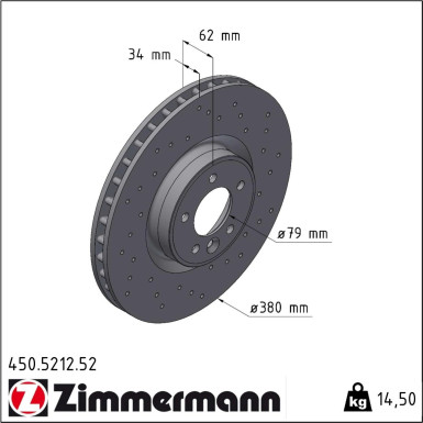 Zimmermann Bremsscheibe SPORT Z 450.5212.52
