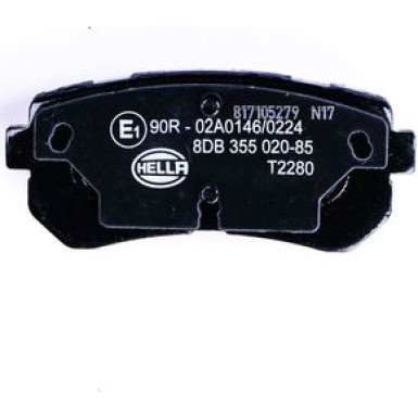 Hella | Bremsbelagsatz, Scheibenbremse | 8DB 355 020-851