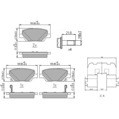 Ferodo Bremsbelagsatz, Scheibenbremse PREMIER ECO FRICTION FDB5212