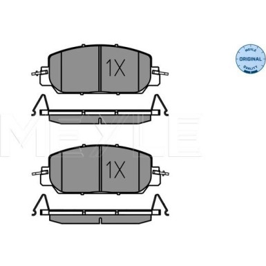 025 227 9717 Bremsbelagsatz, Scheibenbremse MEYLE-ORIGINAL: True to OE.