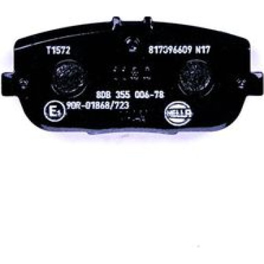 Hella | Bremsbelagsatz, Scheibenbremse | 8DB 355 006-781