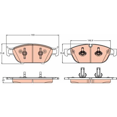 GDB2113 Bremsbelagsatz, Scheibenbremse