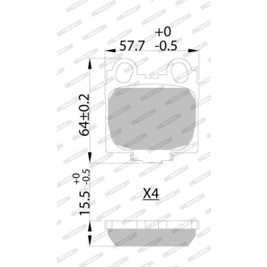 Ferodo | Bremsbelagsatz, Scheibenbremse | FDB1610 Ferodo | Bremsbelagsatz, Scheibenbremse | FDB1610