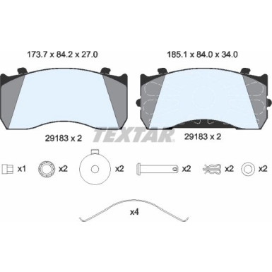 2918301 Bremsbelagsatz, Scheibenbremse 2918301 Bremsbelagsatz, Scheibenbremse