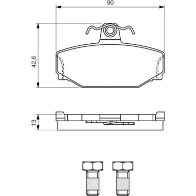 BOSCH Bremsbelagsatz, Scheibenbremse 0 986 460 995