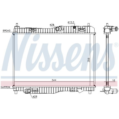 Nissens | Kühler, Motorkühlung | 66858