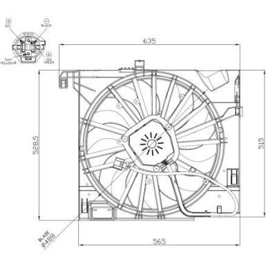 47955 Lüfter, Motorkühlung 47955 Lüfter, Motorkühlung