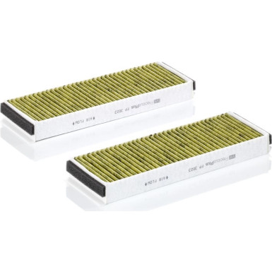 MANN-FILTER FP 3023-2 Innenraumfilter FreciousPlus Aktivkohlefilter mit Polyphenol, antibakteriell, Feinstaubfilter (PM 2.5)