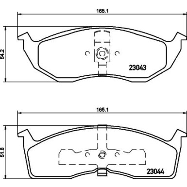 Hella | Bremsbelagsatz, Scheibenbremse | 8DB 355 007-941