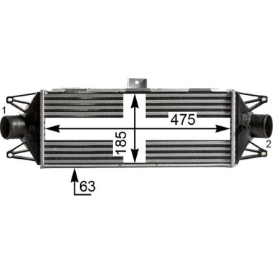 Mahle | Ladeluftkühler | CI 438 000S Mahle | Ladeluftkühler | CI 438 000S