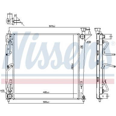 Nissens | Kühler, Motorkühlung | 66763