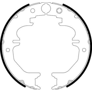Hella | Bremsbackensatz, Feststellbremse | 8DA 355 050-711