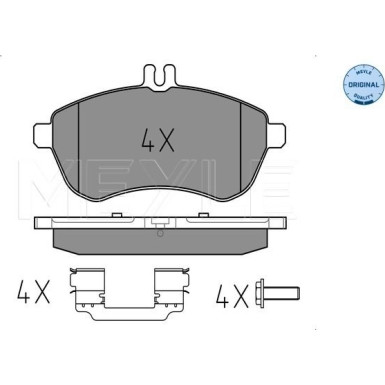 Meyle Bremsbelagsatz, Scheibenbremse MEYLE-ORIGINAL: True to OE 025 243 0620/K1