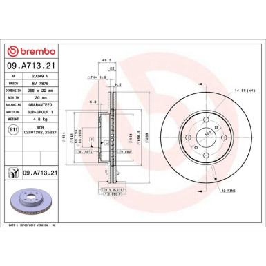 Brembo | Bremsscheibe | 09.A713.21
