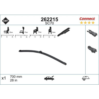 SWF Wischblatt Scheibenwischer ALTERNATIVE CONNECT 262215