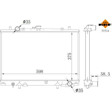 NRF | Kühler, Motorkühlung | 53524