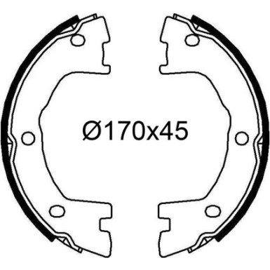 564240 Bremsbackensatz, Feststellbremse 564240 Bremsbackensatz, Feststellbremse