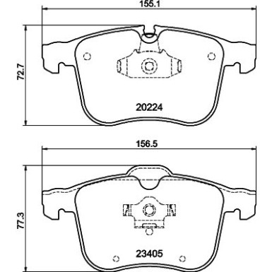 Hella | Bremsbelagsatz, Scheibenbremse | 8DB 355 006-561