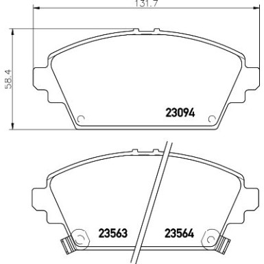 Hella | Bremsbelagsatz, Scheibenbremse | 8DB 355 017-171
