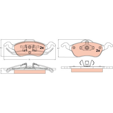 TRW Bremsbelagsatz, Scheibenbremse COTEC GDB1358